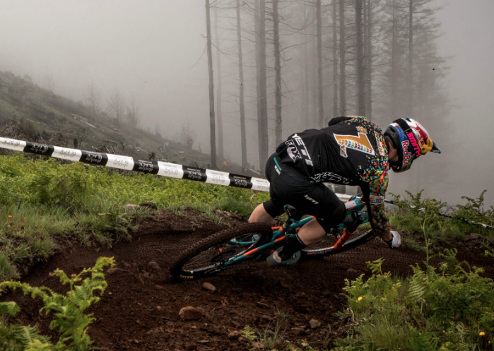 mountain biking cornering